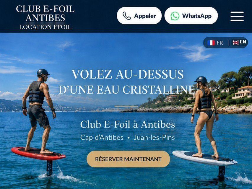 eFoil près de Nice : venir pratiquer à Antibes
